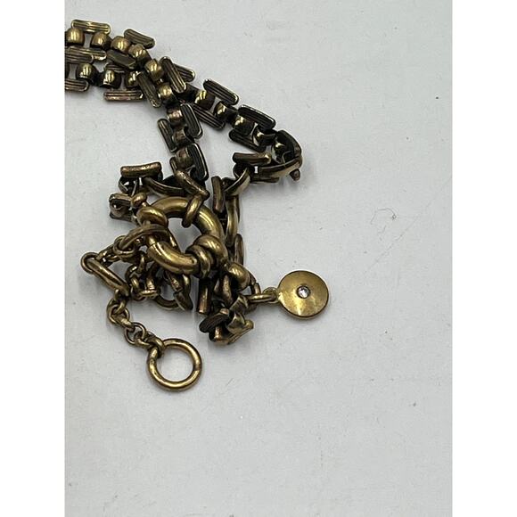 J.Crew Chunky Gold-tone Rhinestone Jeweled Statement Necklace Multicolor - Picture 5 of 9